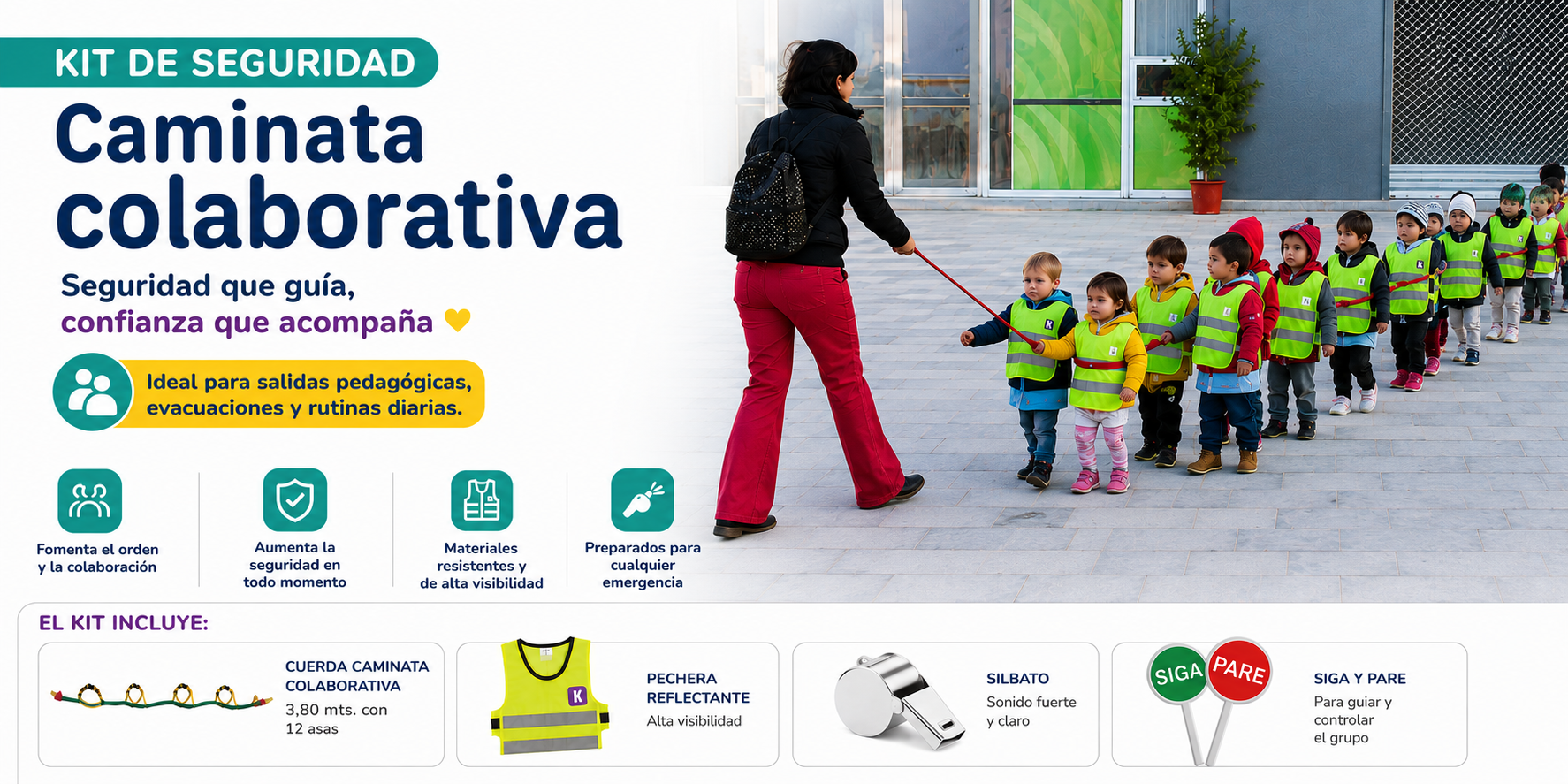 cuerda de caminata colaborativa
